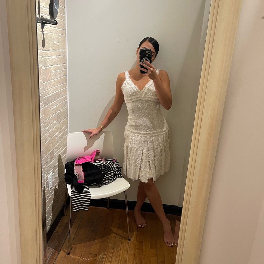 White Chanel Dress Tweed. Mint condition
